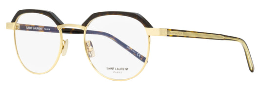 Saint Laurent Square Eyeglasses SL 124 003 Gold/Clear/Havana 50mm 124