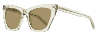 Saint Laurent Kate Cat Eye Sunglasses SL 214 032 Transparent Beige 55mm
