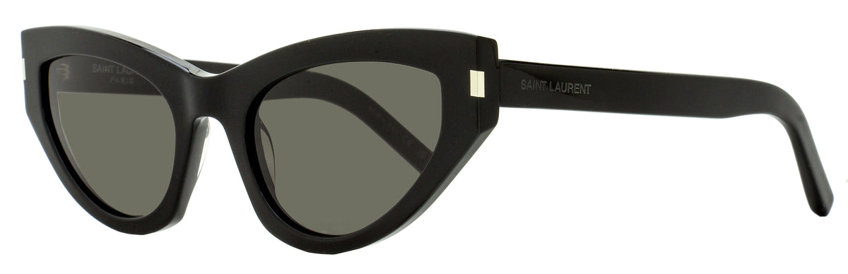 SAINT LAURENT Black Grace Cat-Eye Sunglasses SL-215-001–NWT Saint Laurent SL215 GRACE 001 Sunglasses Black Cat Eye Frame main image 3