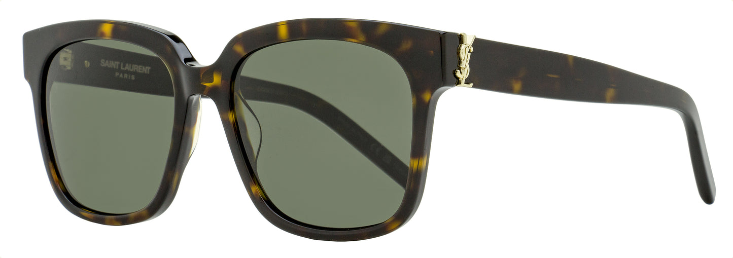 Saint Laurent Square Monogram Sunglasses SL M40 004 Havana 54mm YSL