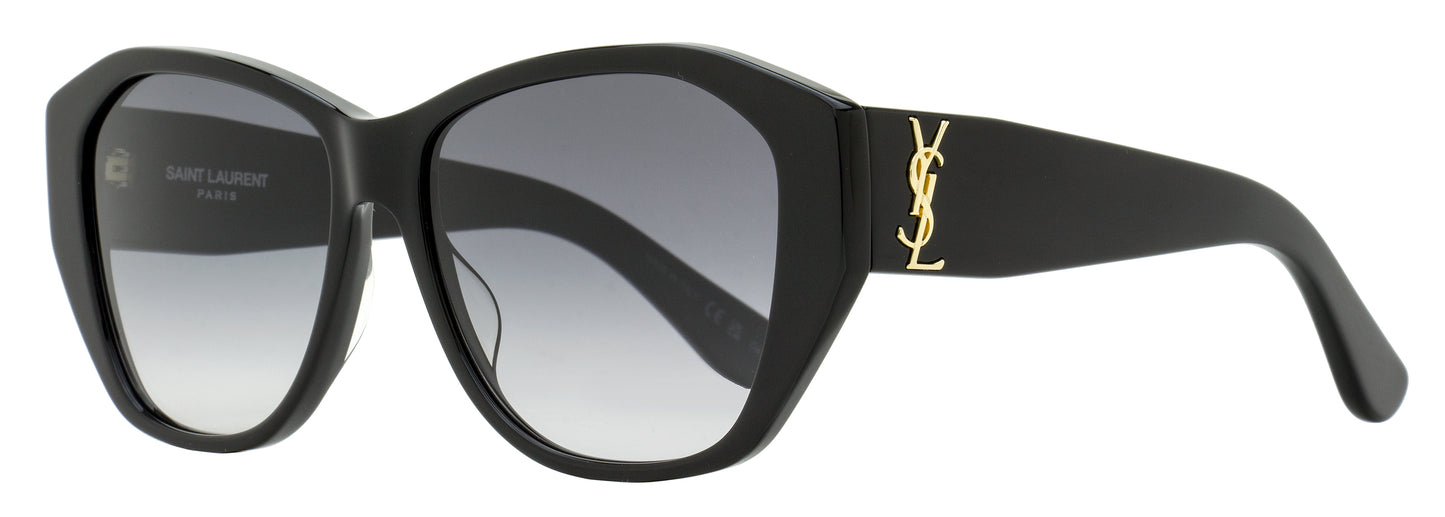 Saint Laurent Butterfly Monogram Sunglasses SL M8 001 Black 56mm