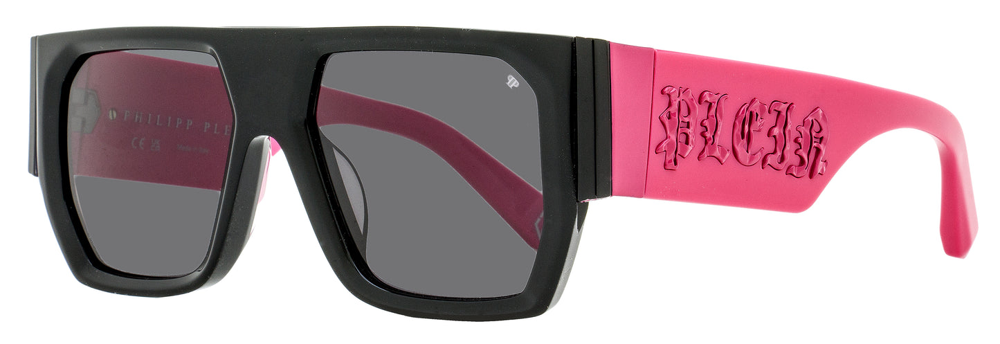 Philipp Plein Master Oversize Sunglasses SPP094M 700F Black/Pink 54mm