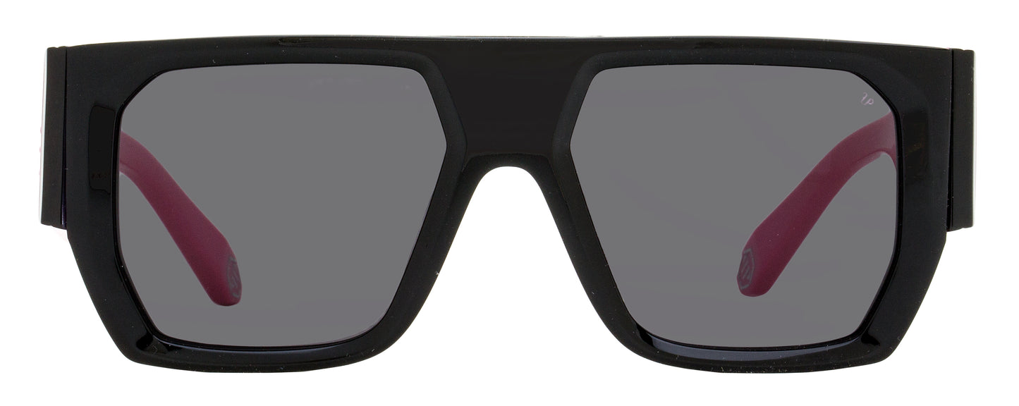 Philipp Plein Master Oversize Sunglasses SPP094M 700F Black/Pink 54mm