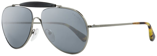 Prada Pilot Sunglasses SPR56S 5AV-7W1 Ruthenium/Gray/Vintage Havana 59mm PR56SS