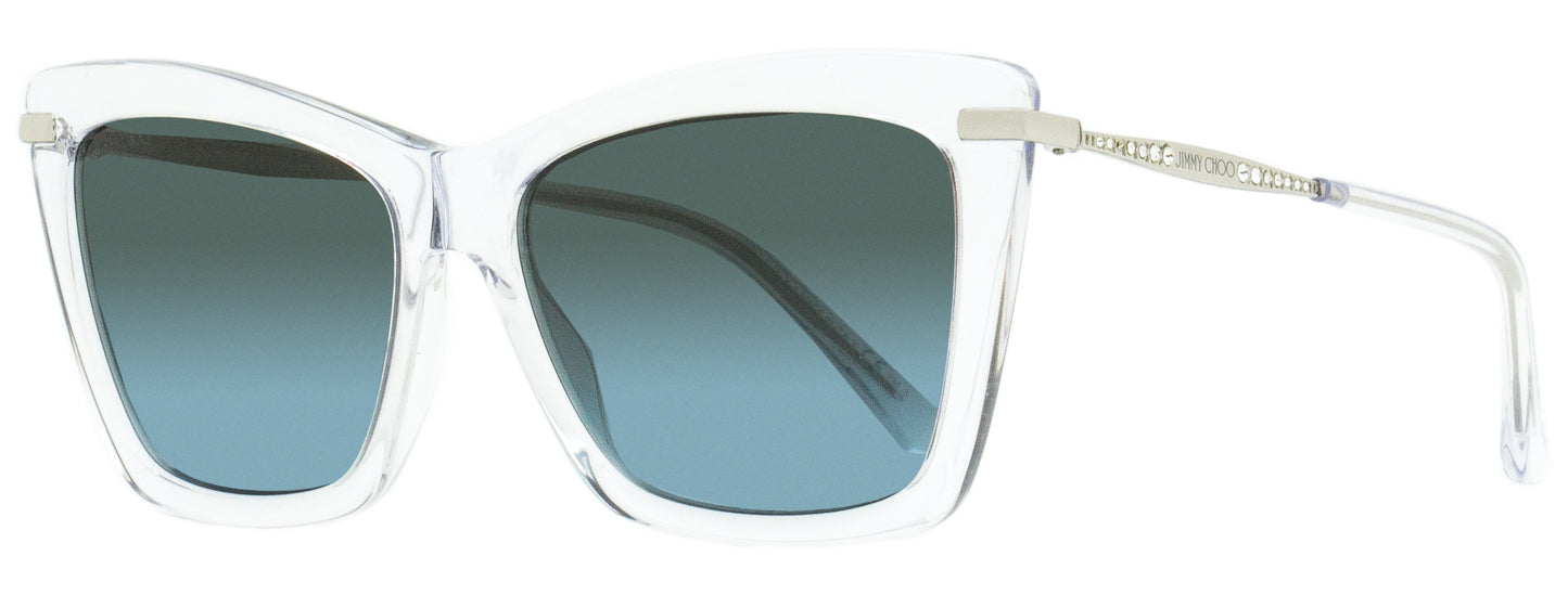 Jimmy Choo Rectangular Sady Sunglasses 900I7 Crystal 56mm