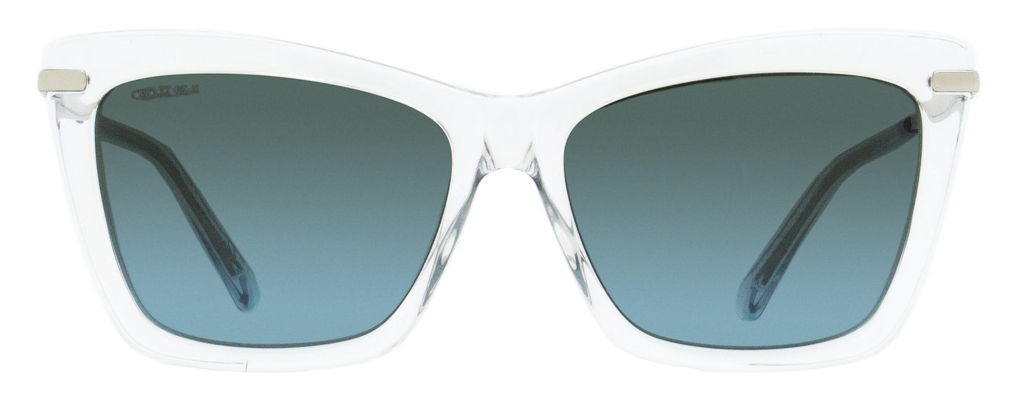 Jimmy Choo Rectangular Sady Sunglasses 900I7 Crystal 56mm