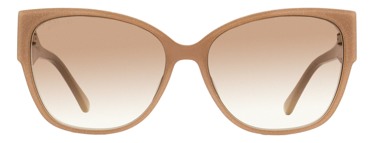 Jimmy Choo Butterfly Shay Sunglasses KONHA Nude Glitter 58mm