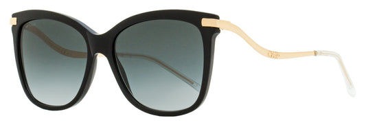 Jimmy Choo Rectangular Steff Sunglasses 8079O Black/Gold 55mm