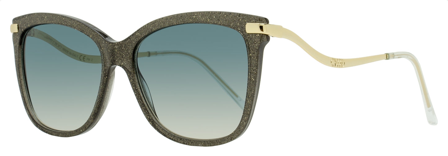Jimmy Choo Rectangular Sunglasses Steff P4GI4 Gray Glitter 55mm