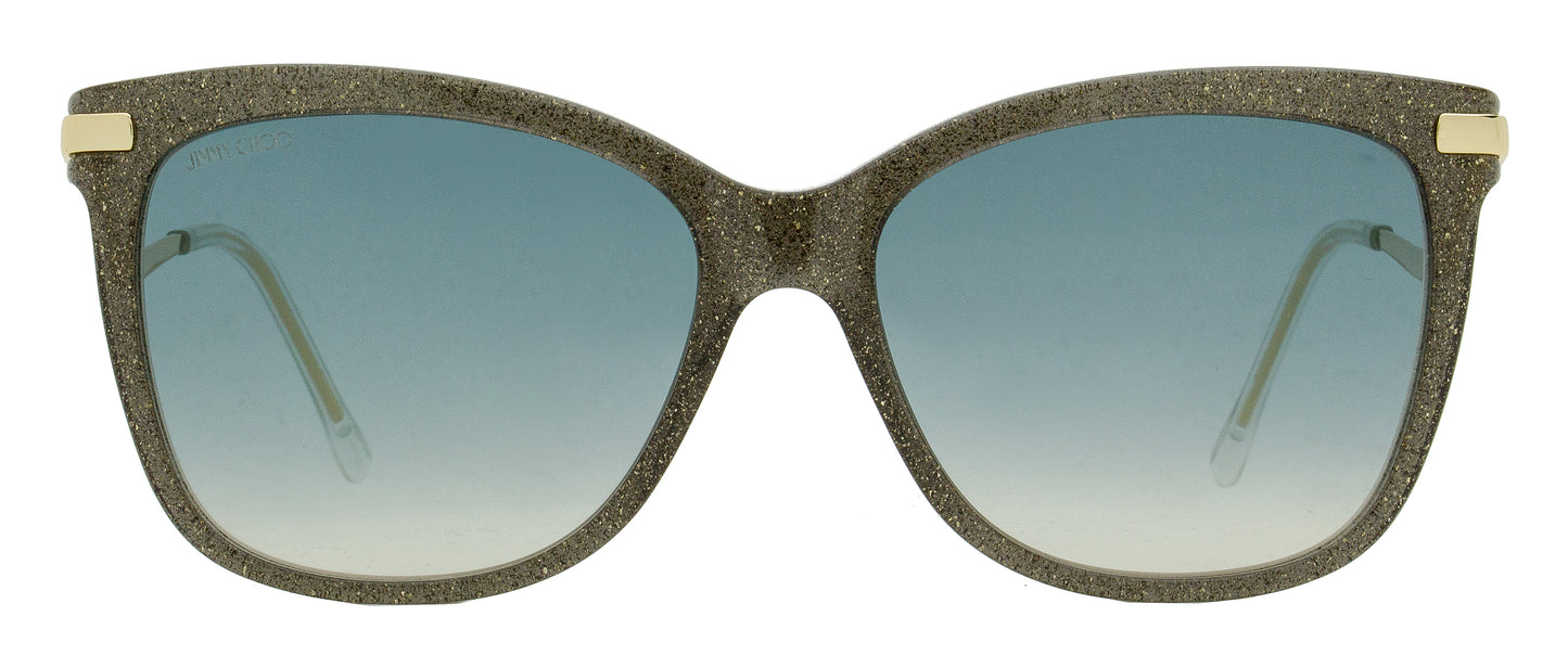 Jimmy Choo Rectangular Sunglasses Steff P4GI4 Gray Glitter 55mm