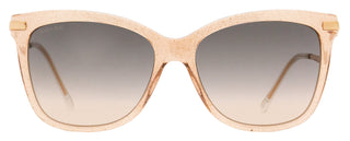 Jimmy Choo Rectangular Sunglasses Steff/S SQGFF Beige Glitter/Gold 55mm