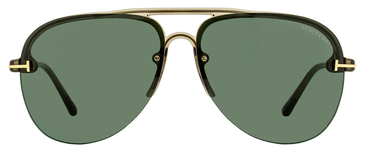 Tom Ford Pilot Sunglasses TF1004 Terry-02 45N Transparent Champagne 62mm FT1004