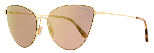 Tom Ford Cat Eye Sunglasses TF1005 Anais-02 28Z Gold/Rose Havana 62mm FT1005