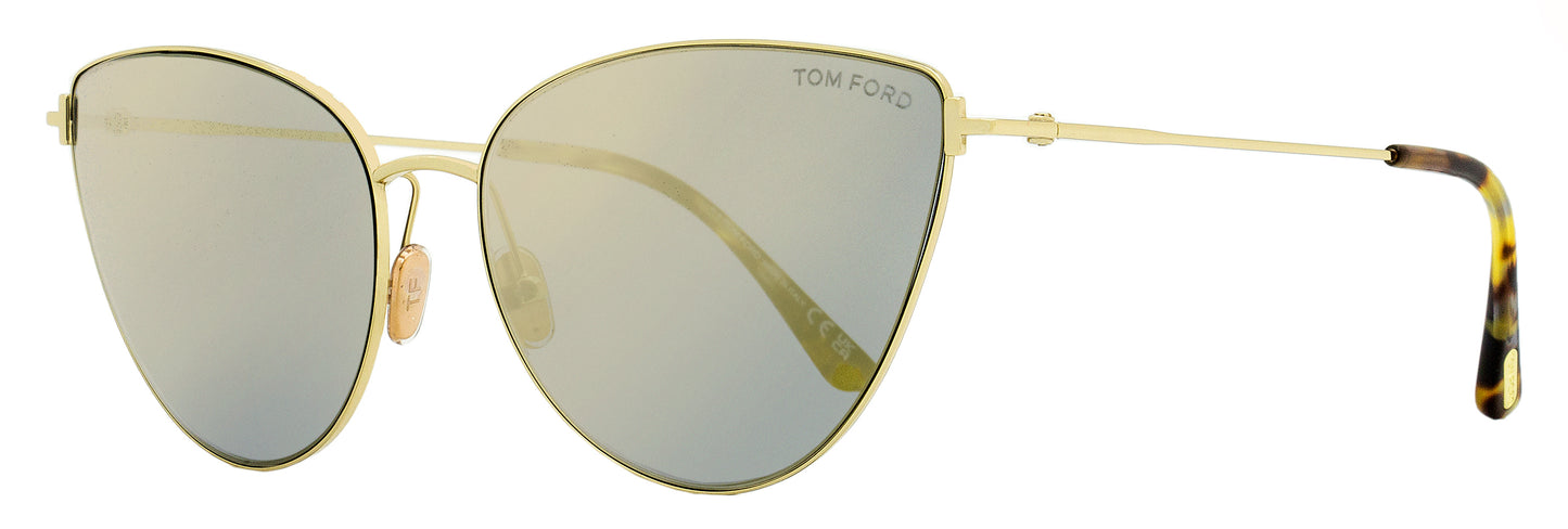 Tom Ford Cat Eye Sunglasses TF1005 Anais-02 32C Gold/Honey Havana 62mm FT1005