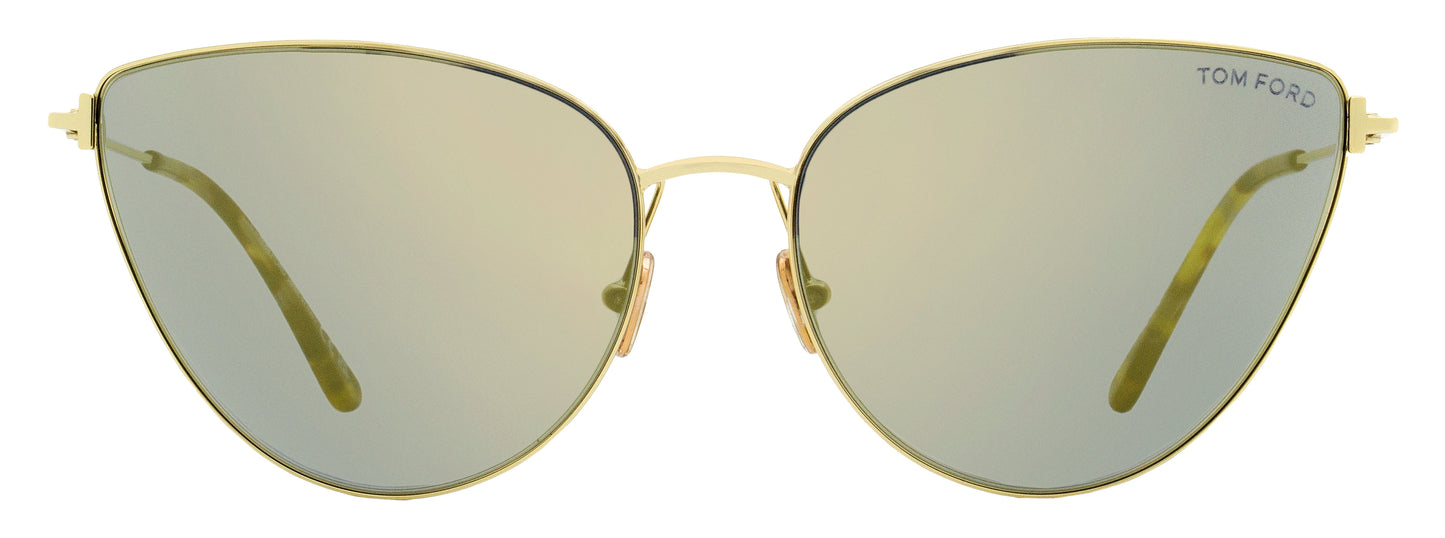 Tom Ford Cat Eye Sunglasses TF1005 Anais-02 32C Gold/Honey Havana 62mm FT1005