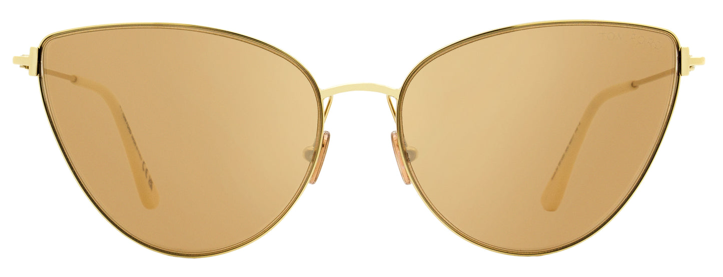 Tom Ford Cat Eye Sunglasses TF1005 Anais-02 32G Gold/Ivory 62mm FT1005