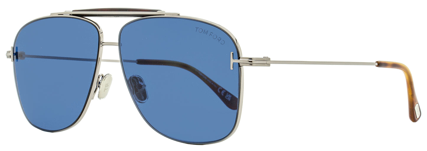 Tom Ford Navigator Sunglasses TF1017 Jaden 14V Ruthenium/Havana 60mm FT1017