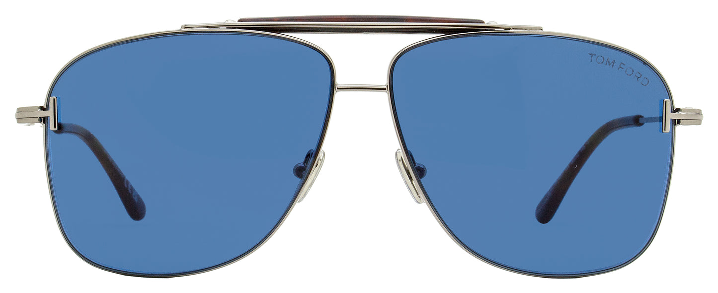 Tom Ford Navigator Sunglasses TF1017 Jaden 14V Ruthenium/Havana 60mm FT1017