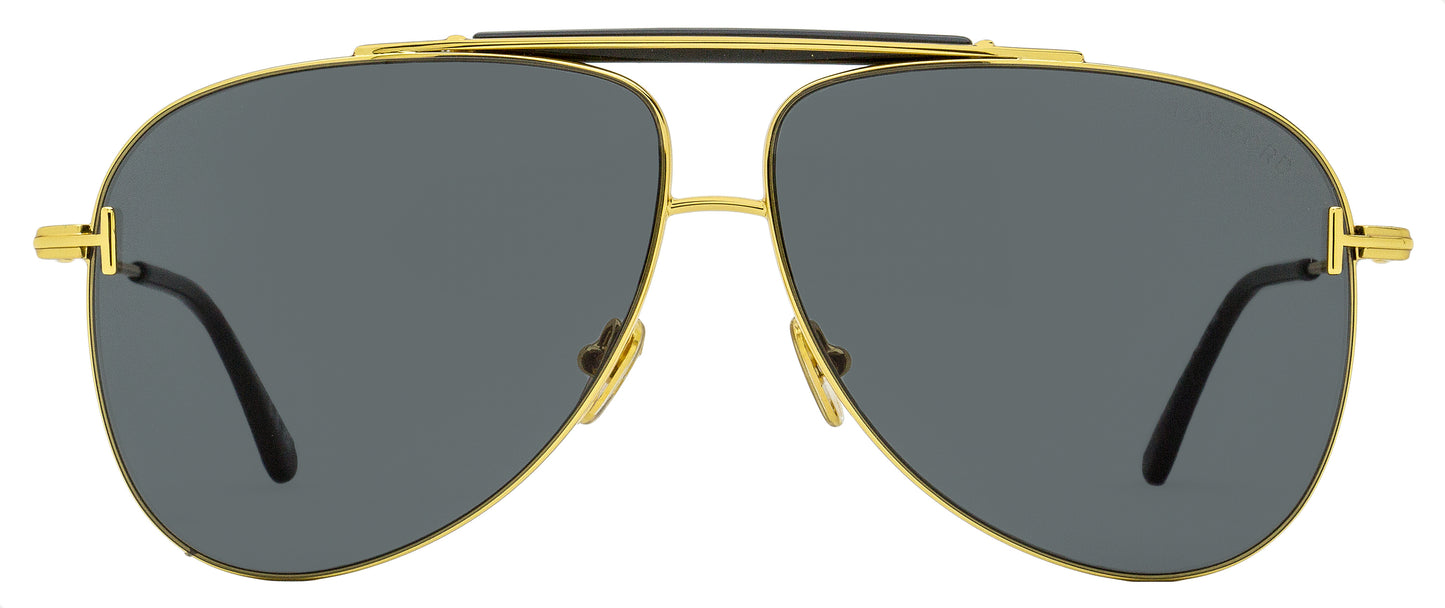 Tom Ford TF1018 Brady Pilot Sunglasses 30A Deep Gold/Black 60mm FT1018