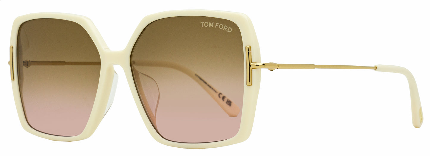 Tom Ford TF1039F Joanna Alt Fit Sunglasses 25F Ivory 59mm FT1039