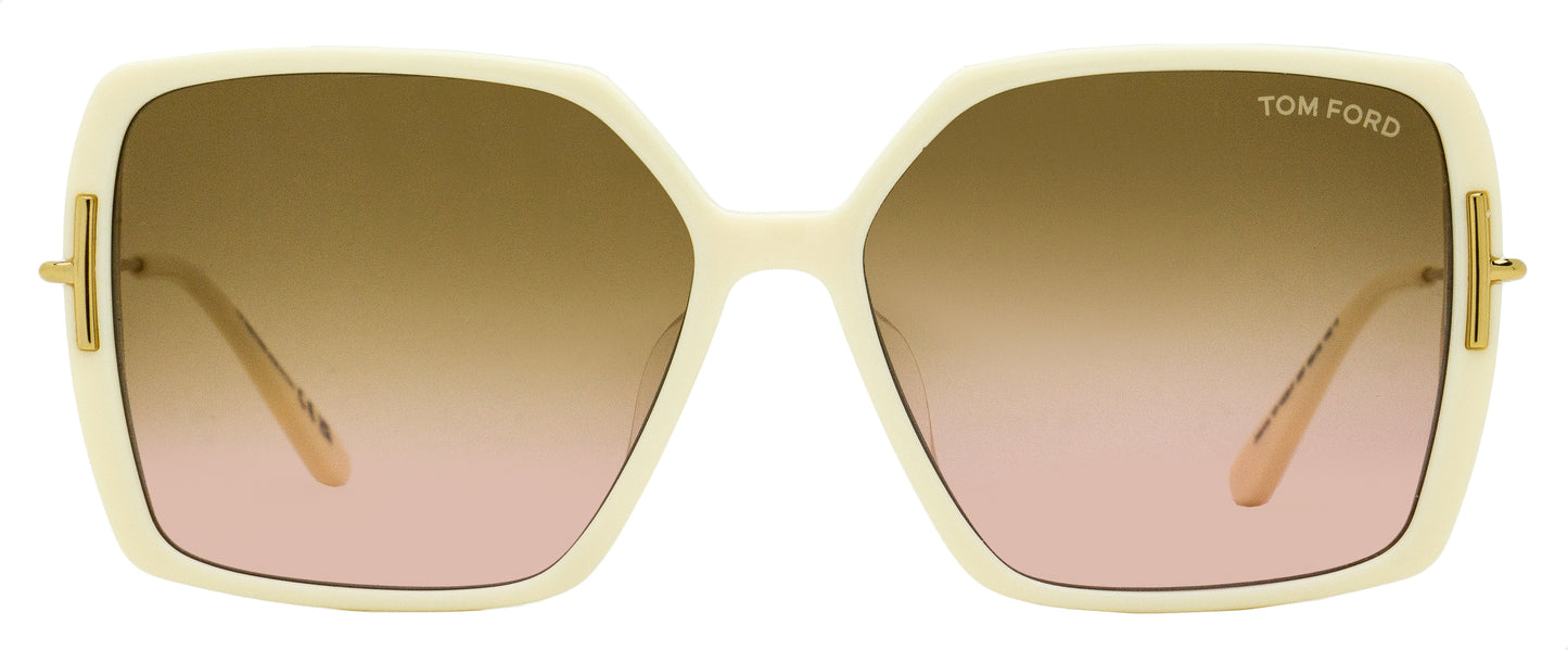 Tom Ford TF1039F Joanna Alt Fit Sunglasses 25F Ivory 59mm FT1039