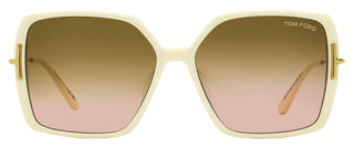 Tom Ford Joanna Butterfly Sunglasses TF1039 25F Ivory 59mm FT1039