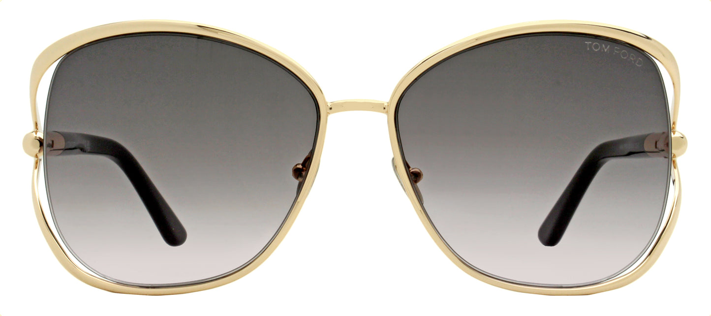 Tom Ford Marta Sunglasses TF1091 28B Gold/Black 62mm FT1091