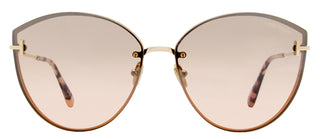 Tom Ford Evangeline Sunglasses TF1106 28U Gold/Rose Havana 63mm FT1106