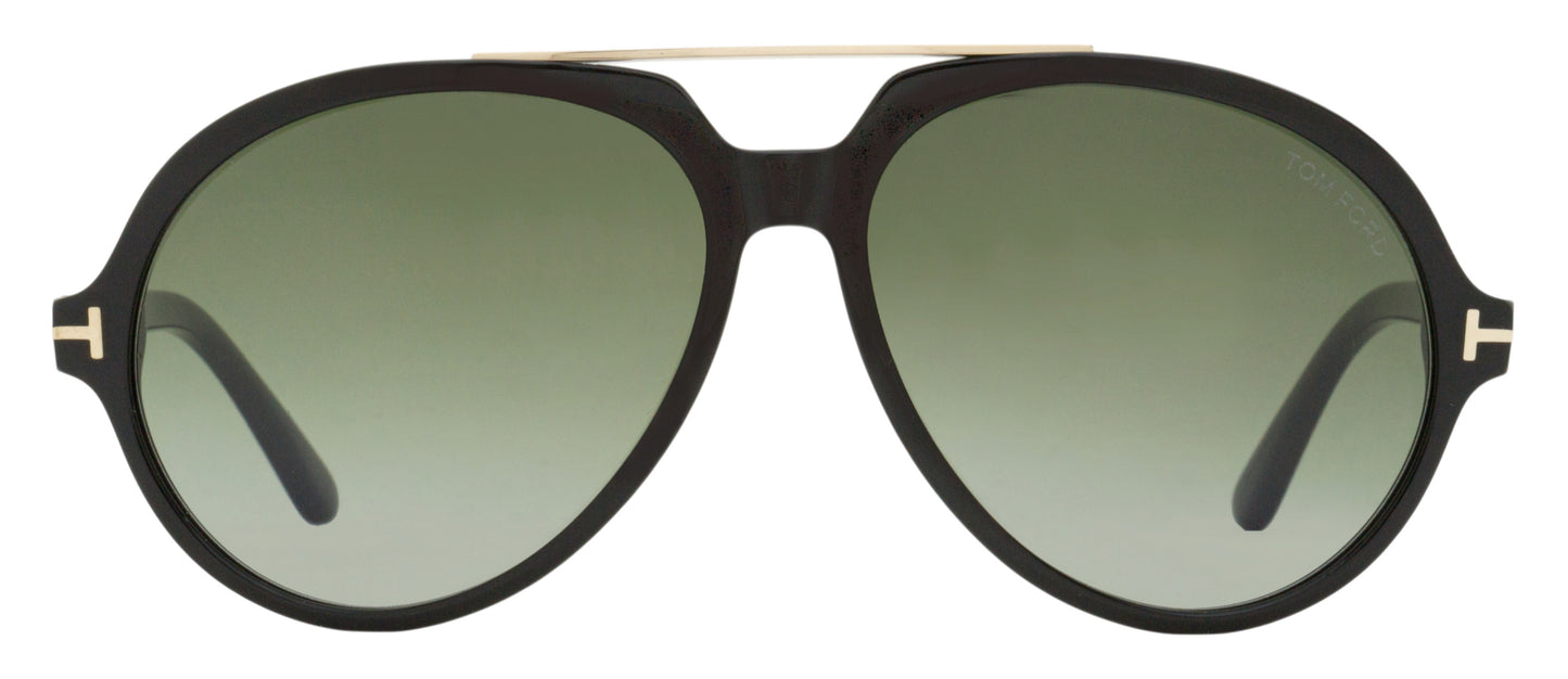 Tom Ford Aalto Pilot Sunglasses TF1210 01B Black/Gold 59mm FT1210