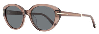 Tom Ford Alt Fit Cat Eye Sunglasses TF1246K 45A Transparent Brown 54mm