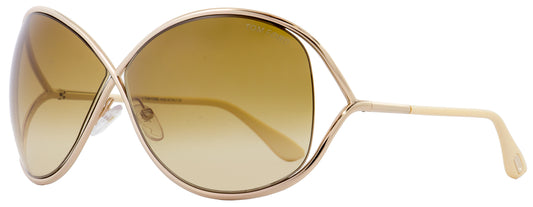 Tom Ford Butterfly Sunglasses TF130 Miranda 28F Gold/Ivory 68mm FT0130