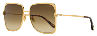 Tom Ford Tara-02 Geometric Sunglasses TF1319 30F Deep Gold 57mm FT1319