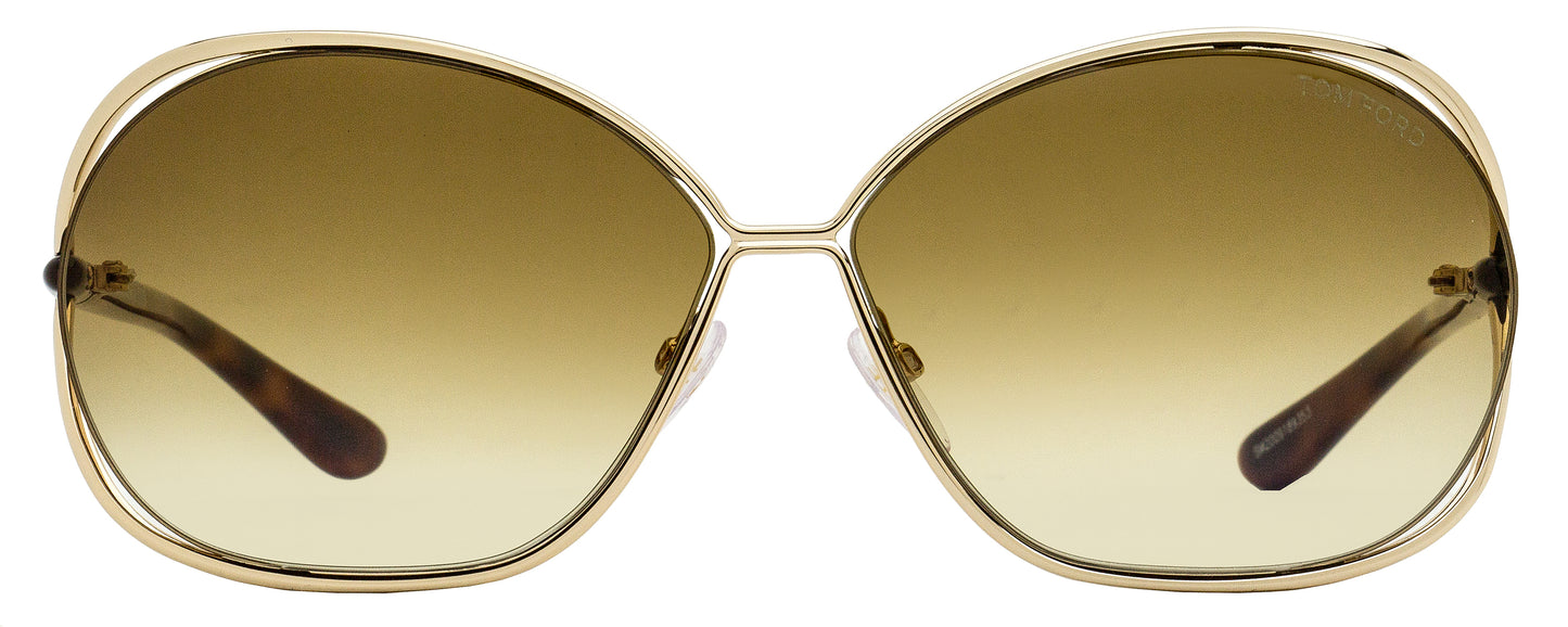 Tom Ford Carla Sunglasses TF157 28F Gold/Havana 66mm FT0157