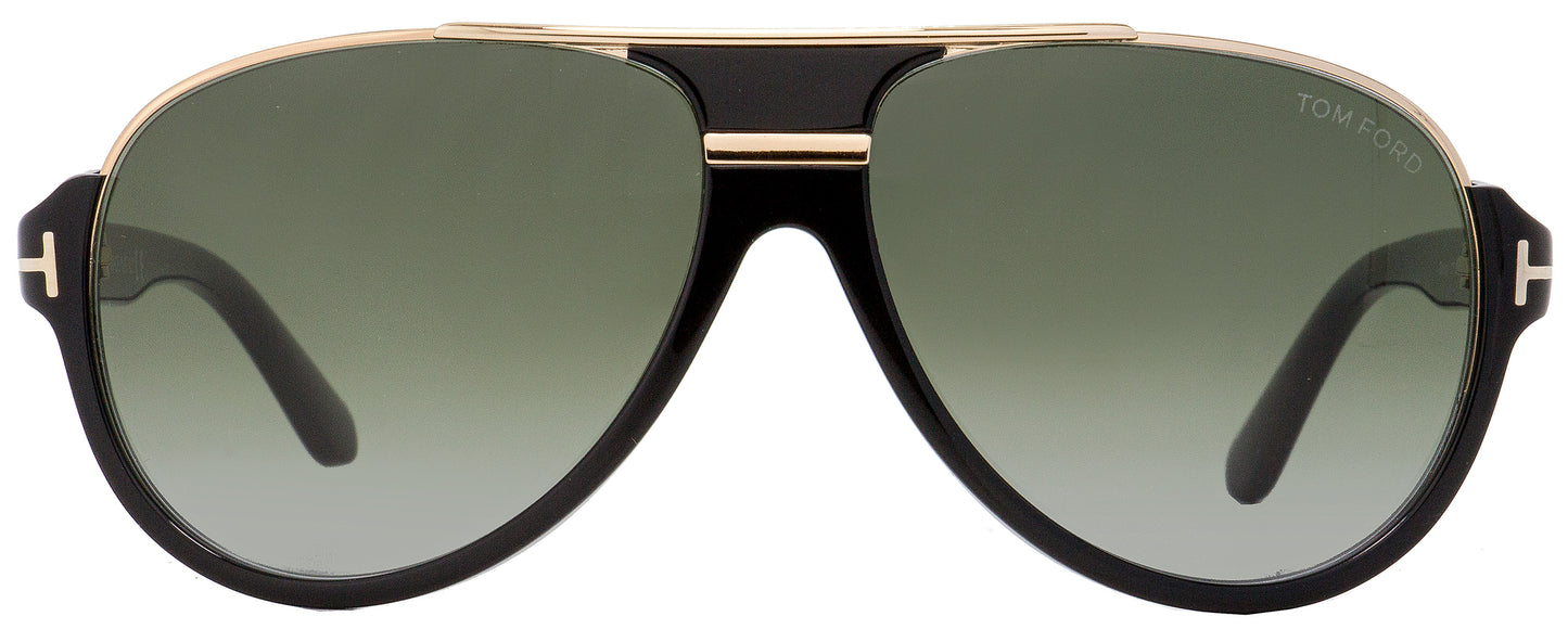 Tom Ford Pilot Sunglasses TF334 01P Shiny Black/Gold 59mm FT0334