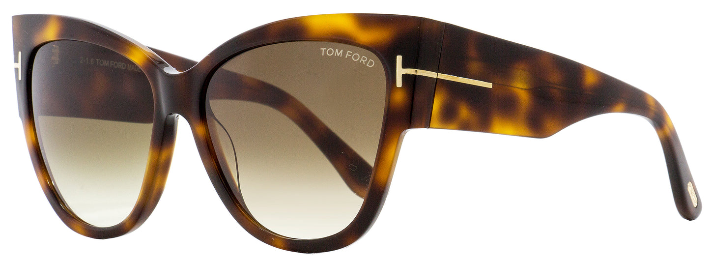 Tom Ford Cat Eye Sunglasses TF371 Anoushka 53F Havana 57mm FT0371