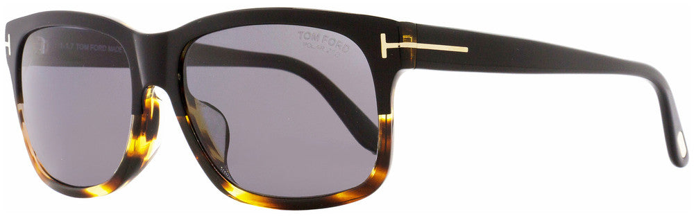 Tom Ford Rectangular Sunglasses TF376F Barbara 05D Black/Havana Polarized  FT0376F