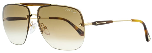 Tom Ford Square Sunglasses TF380 Nils 28F Gold/Dark Havana 61mm FT0380