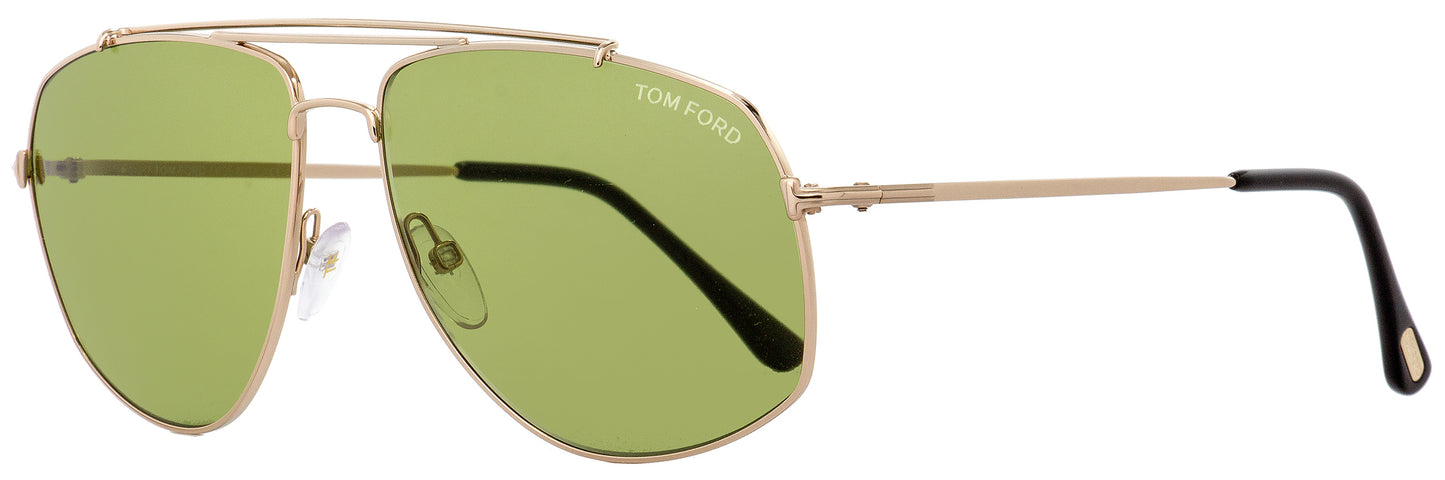 Tom Ford Pilot Sunglasses TF496 Georges 28N Gold/Black 59mm FT0496