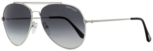 Tom Ford Pilot Sunglasses TF497 Indiana 18B Rhodium/Black 60mm FT0497