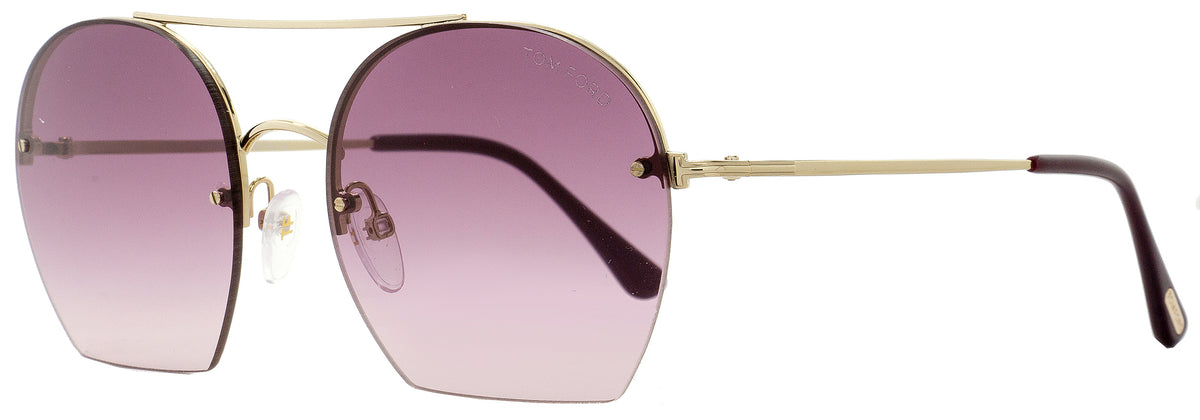 Tom Ford Oval Sunglasses TF506 Antonia 28Z Gold/Plum FT0506  display picture 2