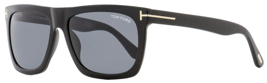 Tom Ford Rectangular Sunglasses TF513 Morgan 01A Shiny Black 57mm FT0513