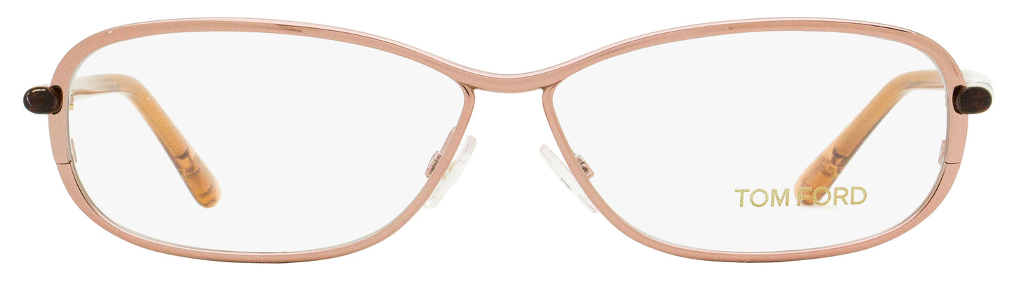 Tom Ford Oval Eyeglasses TF5161 072 Peach/Rose/Brown 56mm FT5161