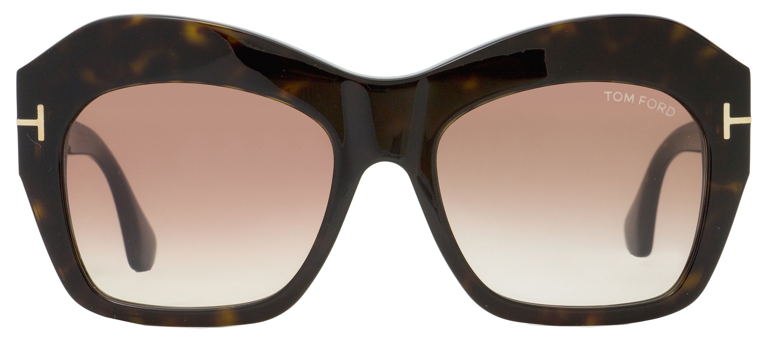 Tom Ford Square Sunglasses TF534 Emmanuelle 52F Dark Havana 54mm FT053 Stepani Style