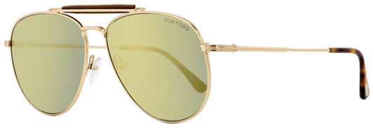 Tom Ford Pilot Sunglasses TF536 Sean 28C Gold/Blonde Havana 60mm FT0536