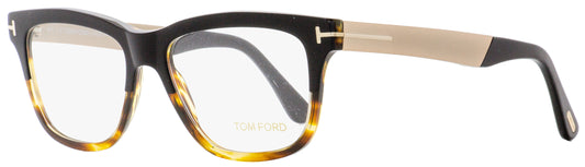 Tom Ford Square Eyeglasses TF5372 005 Black/Shaded Havana 54mm FT5372