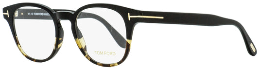 Tom Ford Oval Eyeglasses TF5400 005 Black/Vintage Havana 48mm FT5400