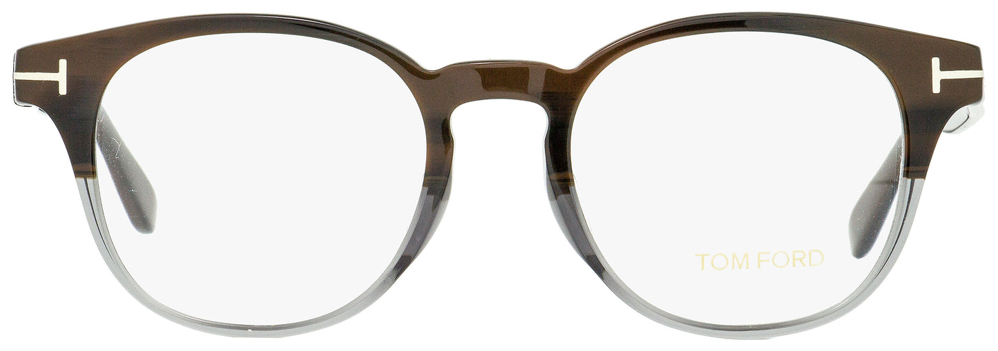 Tom Ford Oval Eyeglasses TF5400F 065 Brown Horn/Gray 49mm FT5400