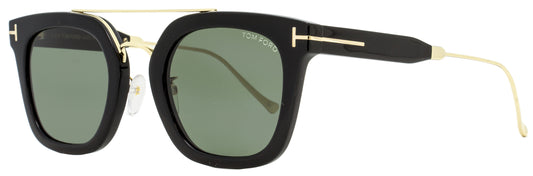 Tom Ford Rectangular Sunglasses TF541K Alex-02 01N Black/Gold 51mm FT0541