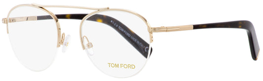 Tom Ford Semi-Rimless Eyeglasses TF5451 28B Gold/Havana 48mm FT5451