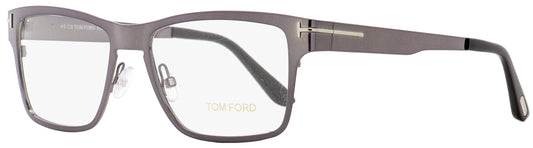 Tom Ford Eyeglasses TF5475 12V Dark Ruthenium/Black 54mm FT5475 w/ Clip-On